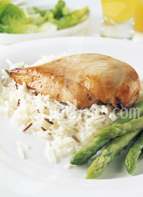 Chicken,Rice & Asparagu photo