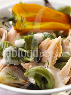 Salmon Pasta salad photo