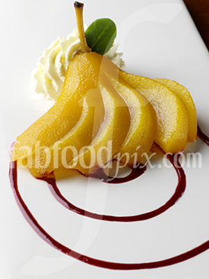 Poached pear photo