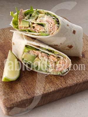 Salmon avocado wrap photo