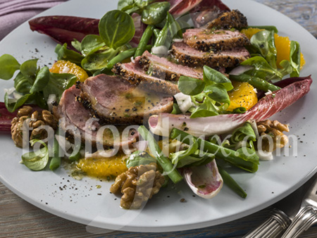 Duck breast salad photo