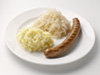 Bratwurst sauerkraut mash photo